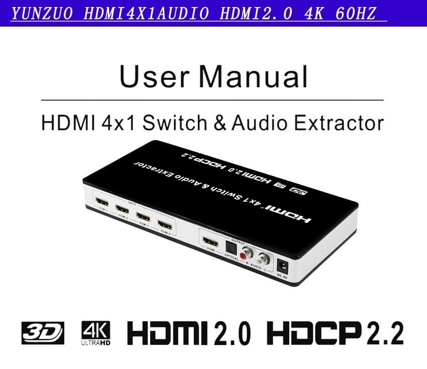 Switch With Audio Four In And One Out - Image 9